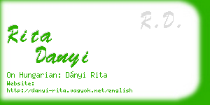 rita danyi business card